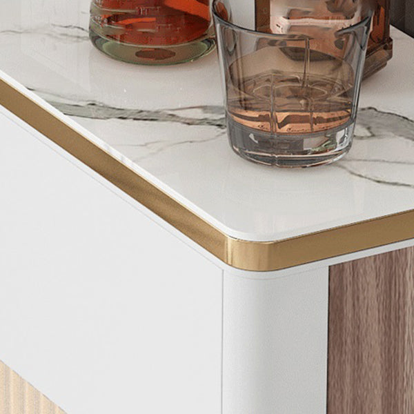 Wood Dining Room Sideboard Cabinet Glam Credenza with Storage and Drawer Clearhalo 'buffet_sideboard' 'Buffets & Sideboards' 'furn' 'furn_buffet_sideboard' 'Furniture' 'furniture_buffet_sideboard' 'Kitchen & Dining Furniture' 5047951