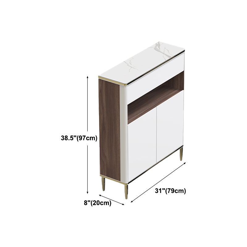 Wood Dining Room Sideboard Cabinet Glam Credenza with Storage and Drawer Clearhalo 'buffet_sideboard' 'Buffets & Sideboards' 'furn' 'furn_buffet_sideboard' 'Furniture' 'furniture_buffet_sideboard' 'Kitchen & Dining Furniture' 5047954