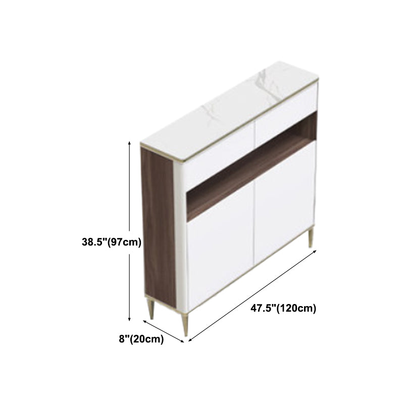 Wood Dining Room Sideboard Cabinet Glam Credenza with Storage and Drawer Clearhalo 'buffet_sideboard' 'Buffets & Sideboards' 'furn' 'furn_buffet_sideboard' 'Furniture' 'furniture_buffet_sideboard' 'Kitchen & Dining Furniture' 5047956