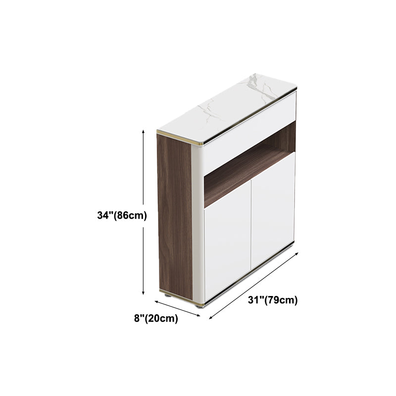 Wood Dining Room Sideboard Cabinet Glam Credenza with Storage and Drawer Clearhalo 'buffet_sideboard' 'Buffets & Sideboards' 'furn' 'furn_buffet_sideboard' 'Furniture' 'furniture_buffet_sideboard' 'Kitchen & Dining Furniture' 5047958