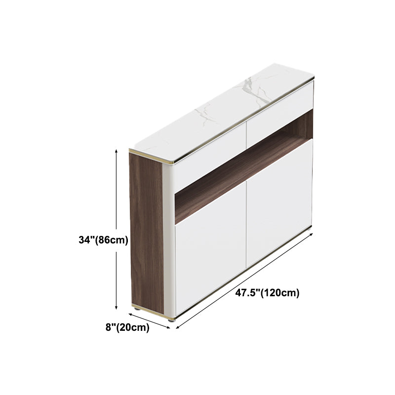Wood Dining Room Sideboard Cabinet Glam Credenza with Storage and Drawer Clearhalo 'buffet_sideboard' 'Buffets & Sideboards' 'furn' 'furn_buffet_sideboard' 'Furniture' 'furniture_buffet_sideboard' 'Kitchen & Dining Furniture' 5047960