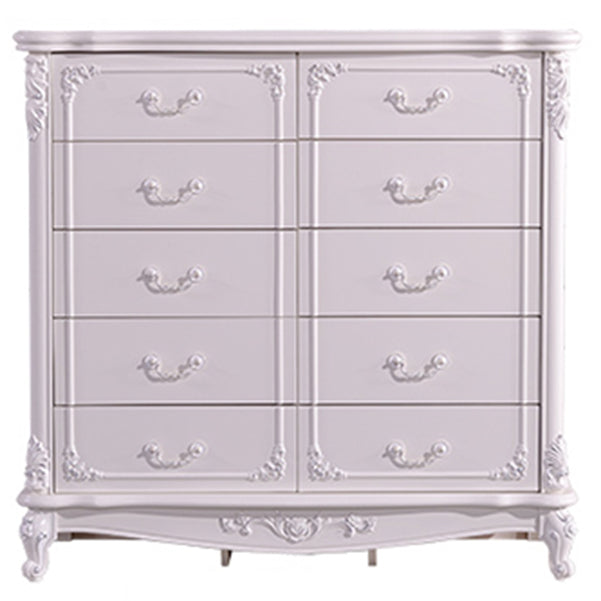 Modern Style Engineered Wood Buffet Sideboard White Buffet Server for Dining Room 47"L x 18"W x 46"H White-Silver Clearhalo 'buffet_sideboard' 'Buffets & Sideboards' 'furn' 'furn_buffet_sideboard' 'Furniture' 'furniture_buffet_sideboard' 'Kitchen & Dining Furniture' 5048021