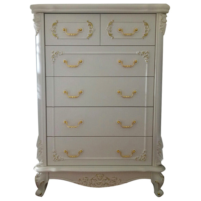 Modern Style Engineered Wood Buffet Sideboard White Buffet Server for Dining Room 31"L x 18"W x 44"H White-Gold Clearhalo 'buffet_sideboard' 'Buffets & Sideboards' 'furn' 'furn_buffet_sideboard' 'Furniture' 'furniture_buffet_sideboard' 'Kitchen & Dining Furniture' 5048028