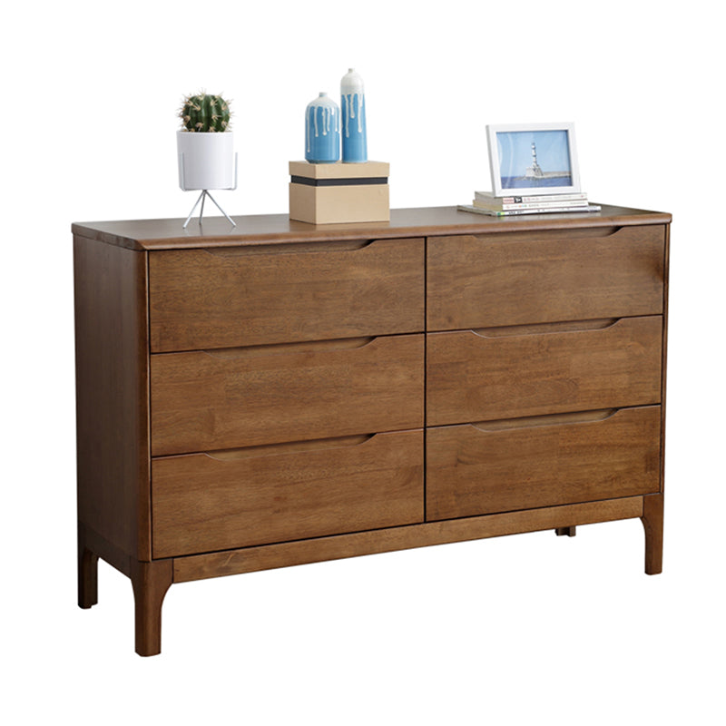 Modern Rubberwood Solid Wood Buffet Sideboard 15.7"D Dining Room Buffet Server with Drawer Walnut 6 Clearhalo 'buffet_sideboard' 'Buffets & Sideboards' 'furn' 'furn_buffet_sideboard' 'Furniture' 'furniture_buffet_sideboard' 'Kitchen & Dining Furniture' 5048047