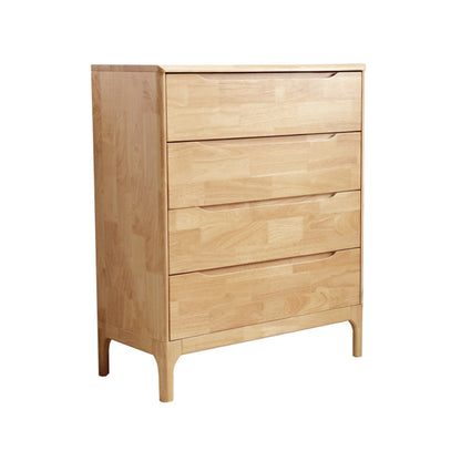 Modern Rubberwood Solid Wood Buffet Sideboard 15.7"D Dining Room Buffet Server with Drawer Natural 4 Clearhalo 'buffet_sideboard' 'Buffets & Sideboards' 'furn' 'furn_buffet_sideboard' 'Furniture' 'furniture_buffet_sideboard' 'Kitchen & Dining Furniture' 5048051
