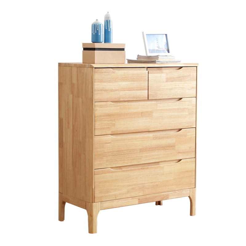 Modern Rubberwood Solid Wood Buffet Sideboard 15.7"D Dining Room Buffet Server with Drawer Natural 5 Clearhalo 'buffet_sideboard' 'Buffets & Sideboards' 'furn' 'furn_buffet_sideboard' 'Furniture' 'furniture_buffet_sideboard' 'Kitchen & Dining Furniture' 5048053