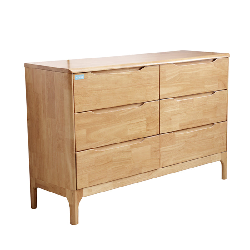 Modern Rubberwood Solid Wood Buffet Sideboard 15.7"D Dining Room Buffet Server with Drawer Natural 6 Clearhalo 'buffet_sideboard' 'Buffets & Sideboards' 'furn' 'furn_buffet_sideboard' 'Furniture' 'furniture_buffet_sideboard' 'Kitchen & Dining Furniture' 5048055