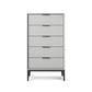Modern Style Sideboard with Wooden Drawers and Storage for Living Room Grey 21"L x 16"W x 33"H Clearhalo 'buffet_sideboard' 'Buffets & Sideboards' 'Furniture' 'furniture_buffet_sideboard' 'Kitchen & Dining Furniture' 5048073