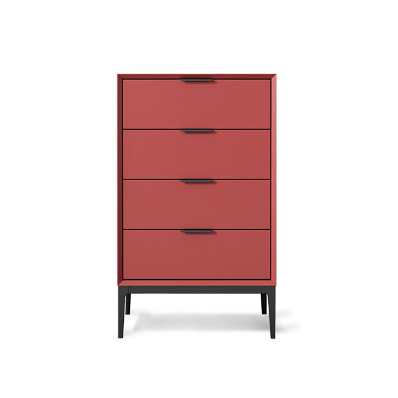 Modern Style Sideboard with Wooden Drawers and Storage for Living Room Red 24"L x 16"W x 39"H Clearhalo 'buffet_sideboard' 'Buffets & Sideboards' 'Furniture' 'furniture_buffet_sideboard' 'Kitchen & Dining Furniture' 5048087