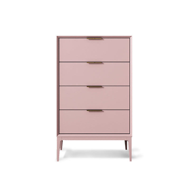 Modern Style Sideboard with Wooden Drawers and Storage for Living Room Pink 24"L x 16"W x 39"H Clearhalo 'buffet_sideboard' 'Buffets & Sideboards' 'Furniture' 'furniture_buffet_sideboard' 'Kitchen & Dining Furniture' 5048089