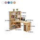 Modern Manufactured Wood Desk Corner Writing Desk with 1 Drawer and Bookshelf Clearhalo 'furn' 'furn_office_desk' 'Furniture' 'furniture_office_desk' 'Office Desks' 'Office Furniture' 'office_desk' 5048197