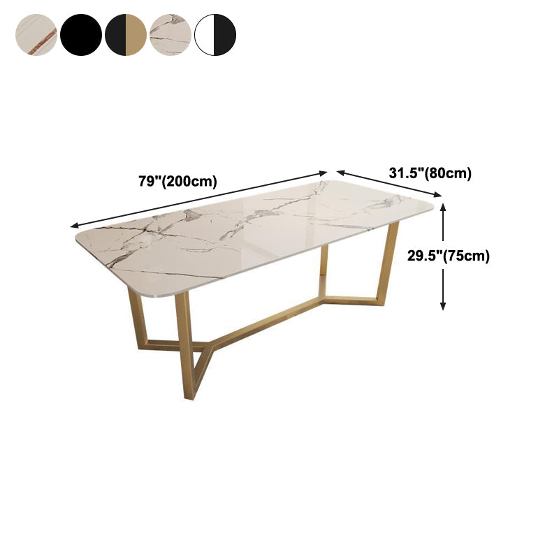 Curved Meeting Table Office Luxury Sintered Stone Writing Desk Clearhalo 'furn' 'furn_office_desk' 'Furniture' 'furniture_office_desk' 'Office Desks' 'Office Furniture' 'office_desk' 5048213