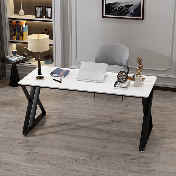 Home Office Sled Writing Desk Modern Style Stone Writing Desk Clearhalo 'furn' 'furn_office_desk' 'Furniture' 'furniture_office_desk' 'Office Desks' 'Office Furniture' 'office_desk' 5048225
