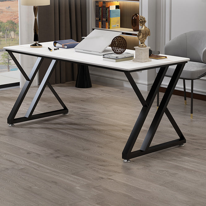 Home Office Sled Writing Desk Modern Style Stone Writing Desk Clearhalo 'furn' 'furn_office_desk' 'Furniture' 'furniture_office_desk' 'Office Desks' 'Office Furniture' 'office_desk' 5048226