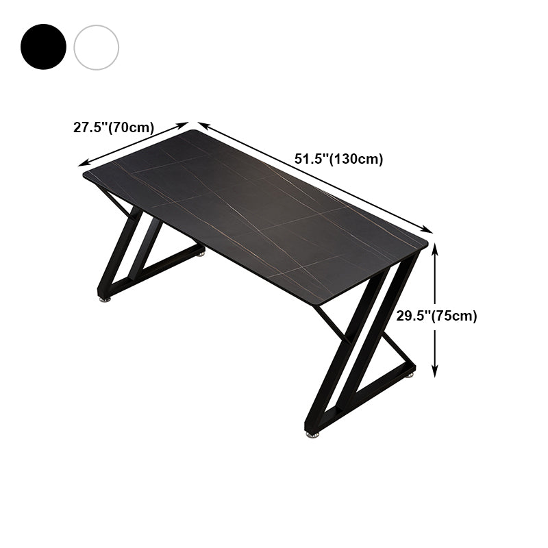 Home Office Sled Writing Desk Modern Style Stone Writing Desk Clearhalo 'furn' 'furn_office_desk' 'Furniture' 'furniture_office_desk' 'Office Desks' 'Office Furniture' 'office_desk' 5048228