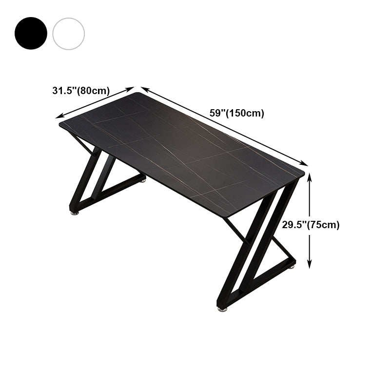 Home Office Sled Writing Desk Modern Style Stone Writing Desk Clearhalo 'furn' 'furn_office_desk' 'Furniture' 'furniture_office_desk' 'Office Desks' 'Office Furniture' 'office_desk' 5048230