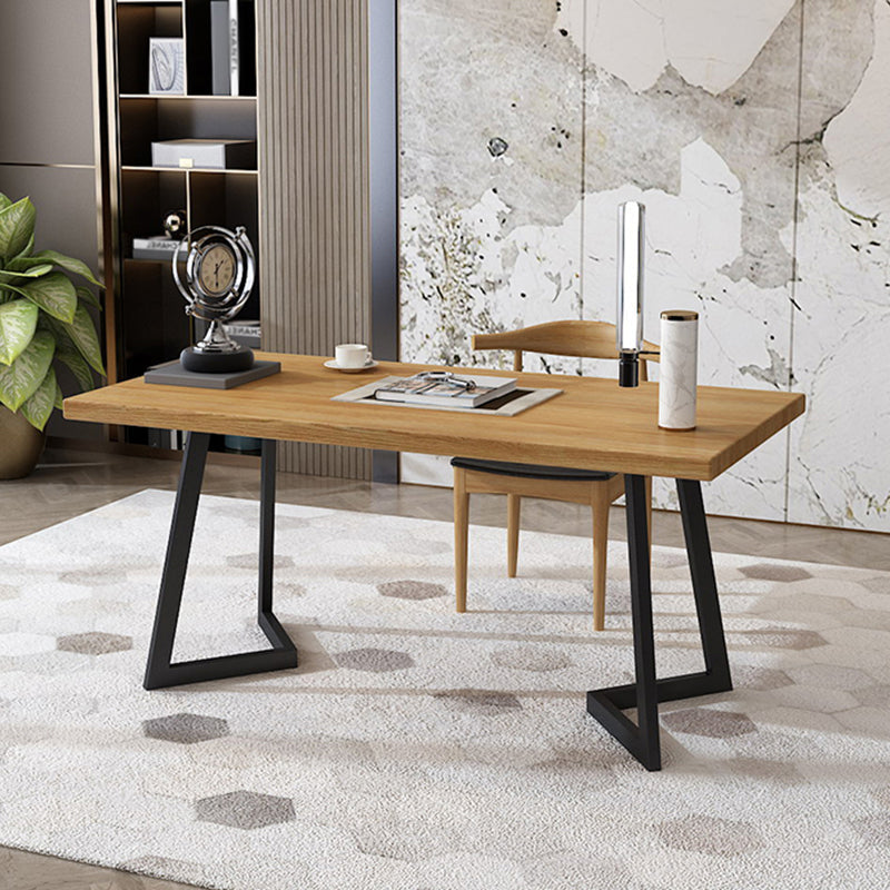 Industrial Style Office Desk Solid Wood Rectangular Home Desk Clearhalo 'furn' 'furn_office_desk' 'Furniture' 'furniture_office_desk' 'Office Desks' 'Office Furniture' 'office_desk' 5048232