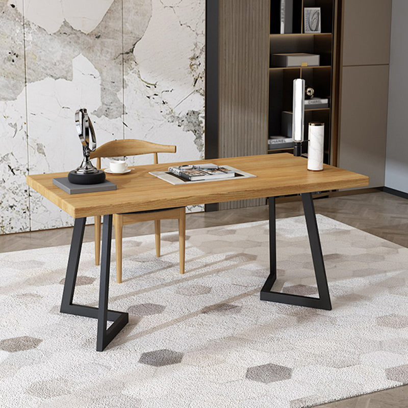 Industrial Style Office Desk Solid Wood Rectangular Home Desk Clearhalo 'furn' 'furn_office_desk' 'Furniture' 'furniture_office_desk' 'Office Desks' 'Office Furniture' 'office_desk' 5048233