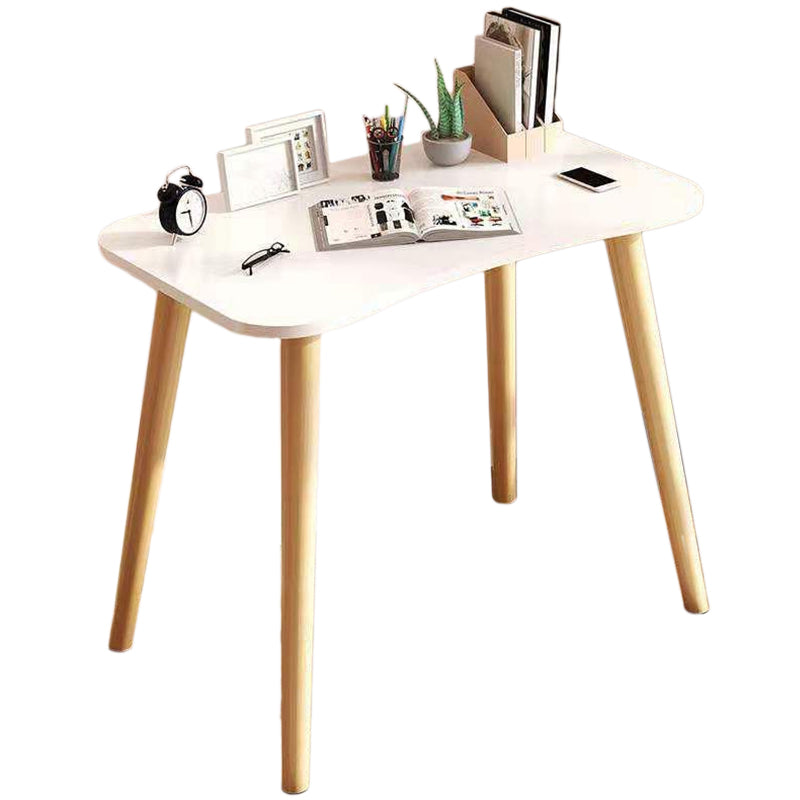 Wooden Home Writing Desk Modern Style Parsons Base Office Desk 28"L x 16"W x 28"H White Clearhalo 'furn' 'furn_office_desk' 'Furniture' 'furniture_office_desk' 'Office Desks' 'Office Furniture' 'office_desk' 5048271