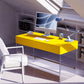 Wooden Rectangular Shape Work Table Luxury Style Writing Desk 39.4"L x 21.7"W x 29.5"H Yellow Clearhalo 'furn' 'furn_office_desk' 'Furniture' 'furniture_office_desk' 'Office Desks' 'Office Furniture' 'office_desk' 5048306