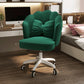 Modern Velvet Computer Desk Chair Armless Upholstered Office Chair Green Clearhalo 'furn' 'furn_office_chair' 'Furniture' 'furniture_office_chair' 'Office Chairs' 'Office Furniture' 'office_chair' 5048347