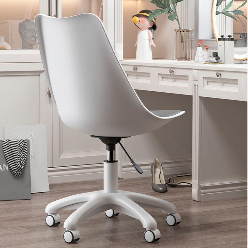 White Nylon Modern Conference Chair Low Back Conference Chair Clearhalo 'Furniture' 'furniture_office_chair' 'Office Chairs' 'Office Furniture' 'office_chair' 5048354