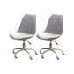 White Nylon Modern Conference Chair Low Back Conference Chair Gray-White Set of 2 Steel Clearhalo 'Furniture' 'furniture_office_chair' 'Office Chairs' 'Office Furniture' 'office_chair' 5048362