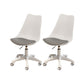 White Nylon Modern Conference Chair Low Back Conference Chair White-Gray Set of 2 Nylon Clearhalo 'Furniture' 'furniture_office_chair' 'Office Chairs' 'Office Furniture' 'office_chair' 5048374
