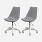 White Nylon Modern Conference Chair Low Back Conference Chair Grey Set of 2 Nylon Clearhalo 'Furniture' 'furniture_office_chair' 'Office Chairs' 'Office Furniture' 'office_chair' 5048375