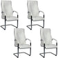 Faux Leather Task Chair Modern High Back Office Chair with Fixed Arms White 4 Piece Set Clearhalo 'furn' 'furn_office_chair' 'Furniture' 'furniture_office_chair' 'Office Chairs' 'Office Furniture' 'office_chair' 5048378