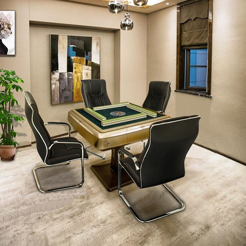 Faux Leather Task Chair Modern High Back Office Chair with Fixed Arms Clearhalo 'furn' 'furn_office_chair' 'Furniture' 'furniture_office_chair' 'Office Chairs' 'Office Furniture' 'office_chair' 5048383