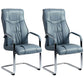 Faux Leather Task Chair Modern High Back Office Chair with Fixed Arms Blue 2 Piece Set Clearhalo 'furn' 'furn_office_chair' 'Furniture' 'furniture_office_chair' 'Office Chairs' 'Office Furniture' 'office_chair' 5048387