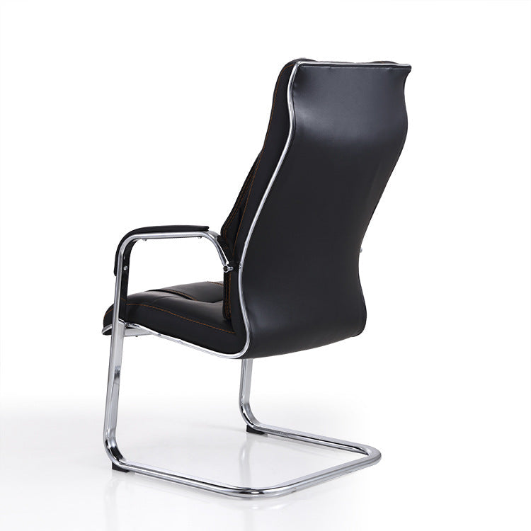 Faux Leather Task Chair Modern High Back Office Chair with Fixed Arms Clearhalo 'furn' 'furn_office_chair' 'Furniture' 'furniture_office_chair' 'Office Chairs' 'Office Furniture' 'office_chair' 5048394