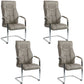Faux Leather Task Chair Modern High Back Office Chair with Fixed Arms Gray 4 Piece Set Clearhalo 'furn' 'furn_office_chair' 'Furniture' 'furniture_office_chair' 'Office Chairs' 'Office Furniture' 'office_chair' 5048396