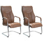Faux Leather Task Chair Modern High Back Office Chair with Fixed Arms Brown 2 Piece Set Clearhalo 'furn' 'furn_office_chair' 'Furniture' 'furniture_office_chair' 'Office Chairs' 'Office Furniture' 'office_chair' 5048401