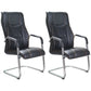 Faux Leather Task Chair Modern High Back Office Chair with Fixed Arms Black 2 Piece Set Clearhalo 'furn' 'furn_office_chair' 'Furniture' 'furniture_office_chair' 'Office Chairs' 'Office Furniture' 'office_chair' 5048404