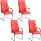 Faux Leather Task Chair Modern High Back Office Chair with Fixed Arms Red 4 Piece Set Clearhalo 'furn' 'furn_office_chair' 'Furniture' 'furniture_office_chair' 'Office Chairs' 'Office Furniture' 'office_chair' 5048405