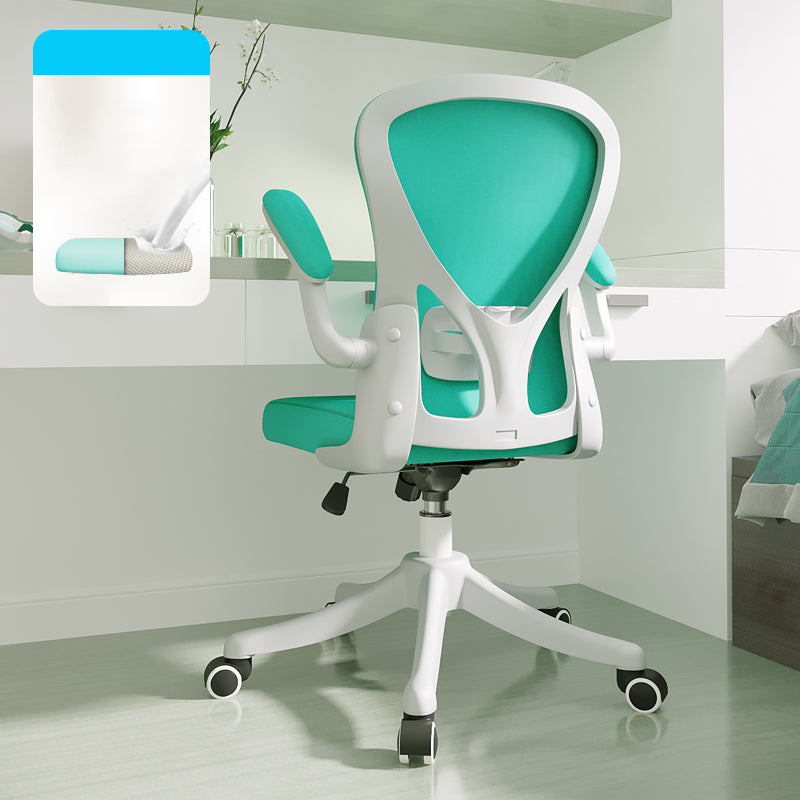 Modern Style Task Chair Adjustable Office Chair with Flip-Up Armrest Green Without Headrest Clearhalo 'furn' 'furn_office_chair' 'Furniture' 'furniture_office_chair' 'Office Chairs' 'Office Furniture' 'office_chair' 5048425