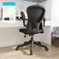 Modern Style Task Chair Adjustable Office Chair with Flip-Up Armrest Matt Black Without Headrest Clearhalo 'furn' 'furn_office_chair' 'Furniture' 'furniture_office_chair' 'Office Chairs' 'Office Furniture' 'office_chair' 5048427