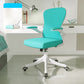 Modern Style Task Chair Adjustable Office Chair with Flip-Up Armrest Turquoise Without Headrest Clearhalo 'furn' 'furn_office_chair' 'Furniture' 'furniture_office_chair' 'Office Chairs' 'Office Furniture' 'office_chair' 5048429