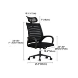 Ergonomic Mesh Task Chair Contemporary Tilt Mechanism Adjustable Seat Height Chair Clearhalo 'furn' 'furn_office_chair' 'Furniture' 'furniture_office_chair' 'Office Chairs' 'Office Furniture' 'office_chair' 5048446