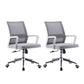 Modern Style Gray Chair Mid Back Fixed Arm Office Chair for Home 2 Piece Set Casters Included Clearhalo 'furn' 'furn_office_chair' 'Furniture' 'furniture_office_chair' 'Office Chairs' 'Office Furniture' 'office_chair' 5048448