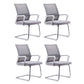 Modern Style Gray Chair Mid Back Fixed Arm Office Chair for Home 4 Piece Set Casters Not Included Clearhalo 'furn' 'furn_office_chair' 'Furniture' 'furniture_office_chair' 'Office Chairs' 'Office Furniture' 'office_chair' 5048450
