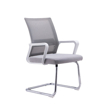 Modern Style Gray Chair Mid Back Fixed Arm Office Chair for Home 1 Piece Casters Not Included Clearhalo 'furn' 'furn_office_chair' 'Furniture' 'furniture_office_chair' 'Office Chairs' 'Office Furniture' 'office_chair' 5048453
