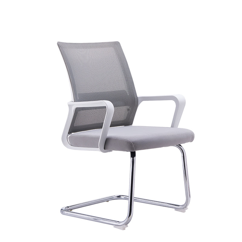 Modern Style Gray Chair Mid Back Fixed Arm Office Chair for Home Clearhalo 'furn' 'furn_office_chair' 'Furniture' 'furniture_office_chair' 'Office Chairs' 'Office Furniture' 'office_chair' 5048456