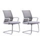 Modern Style Gray Chair Mid Back Fixed Arm Office Chair for Home 2 Piece Set Casters Not Included Clearhalo 'furn' 'furn_office_chair' 'Furniture' 'furniture_office_chair' 'Office Chairs' 'Office Furniture' 'office_chair' 5048457