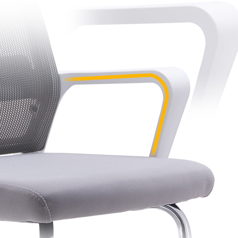 Modern Style Gray Chair Mid Back Fixed Arm Office Chair for Home Clearhalo 'furn' 'furn_office_chair' 'Furniture' 'furniture_office_chair' 'Office Chairs' 'Office Furniture' 'office_chair' 5048458