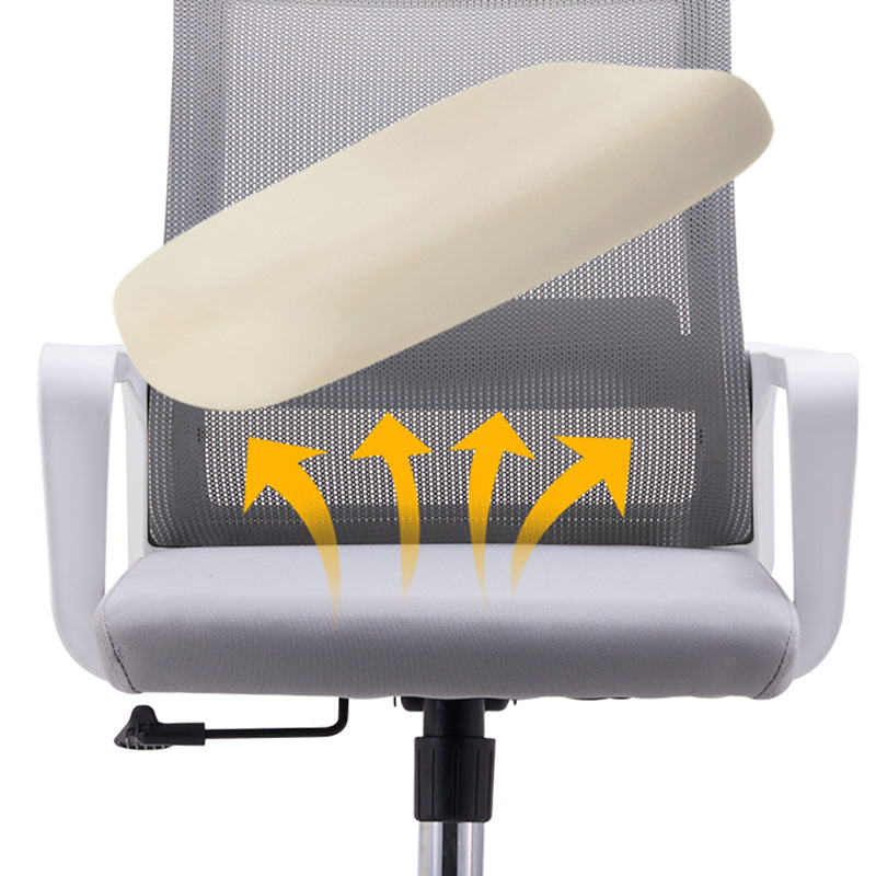 Modern Style Gray Chair Mid Back Fixed Arm Office Chair for Home Clearhalo 'furn' 'furn_office_chair' 'Furniture' 'furniture_office_chair' 'Office Chairs' 'Office Furniture' 'office_chair' 5048461