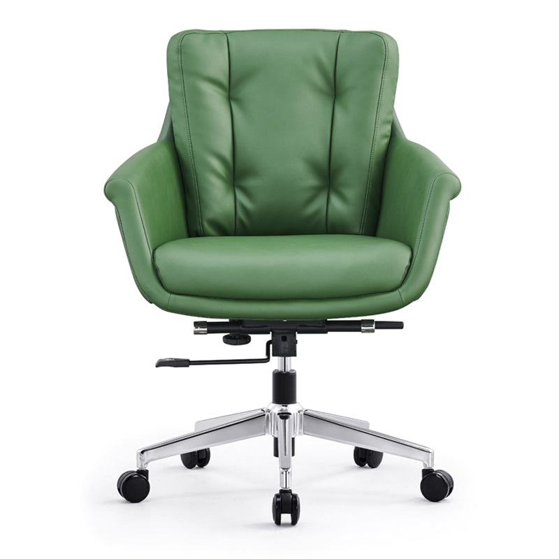 Modern Managers Chair Swivel with Wheels Ergonomic Executive Chair Green Clearhalo 'furn' 'furn_office_chair' 'Furniture' 'furniture_office_chair' 'Office Chairs' 'Office Furniture' 'office_chair' 5048469