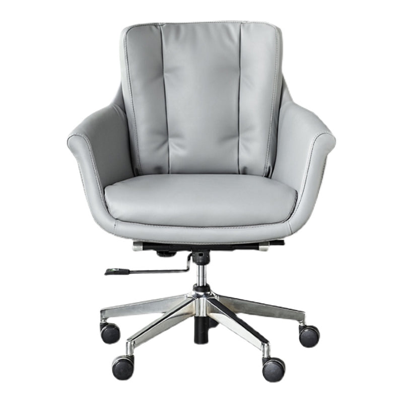Modern Managers Chair Swivel with Wheels Ergonomic Executive Chair Light Gray Clearhalo 'furn' 'furn_office_chair' 'Furniture' 'furniture_office_chair' 'Office Chairs' 'Office Furniture' 'office_chair' 5048473